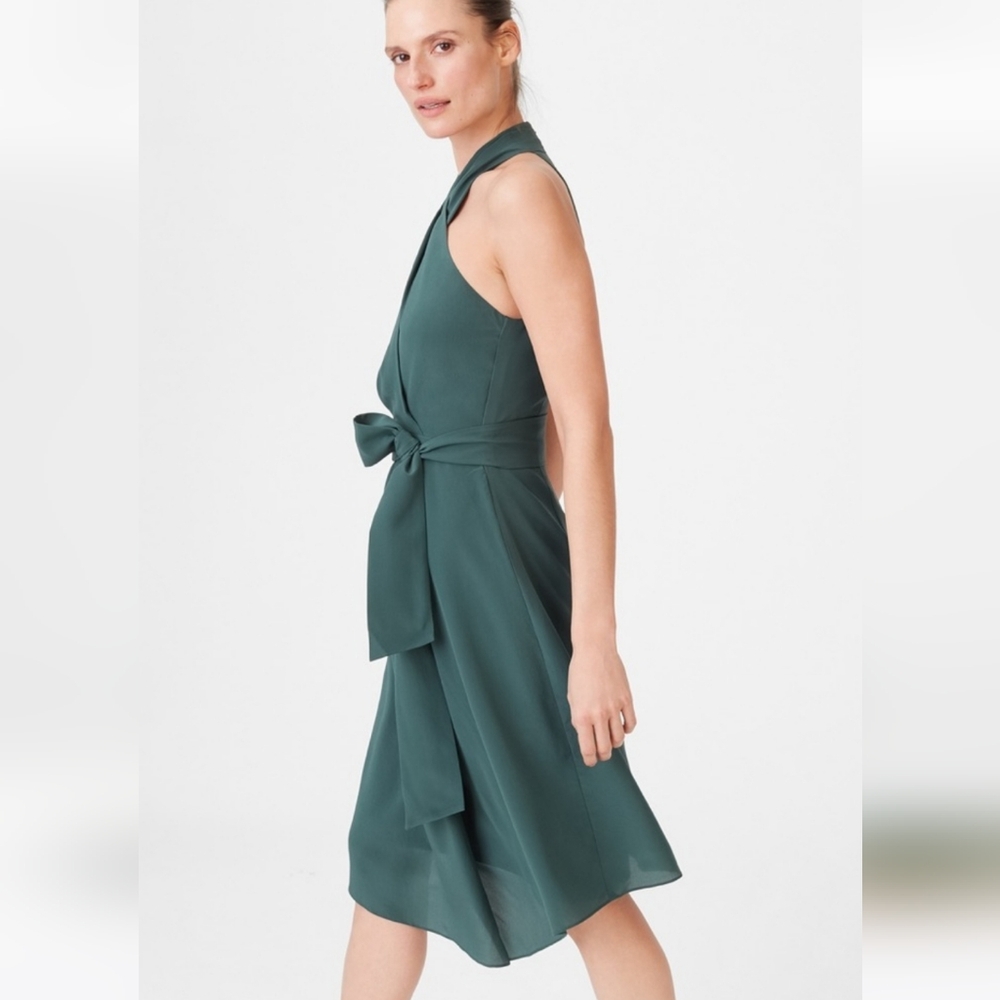 Club Monaco Bizbee Green Silk Dress